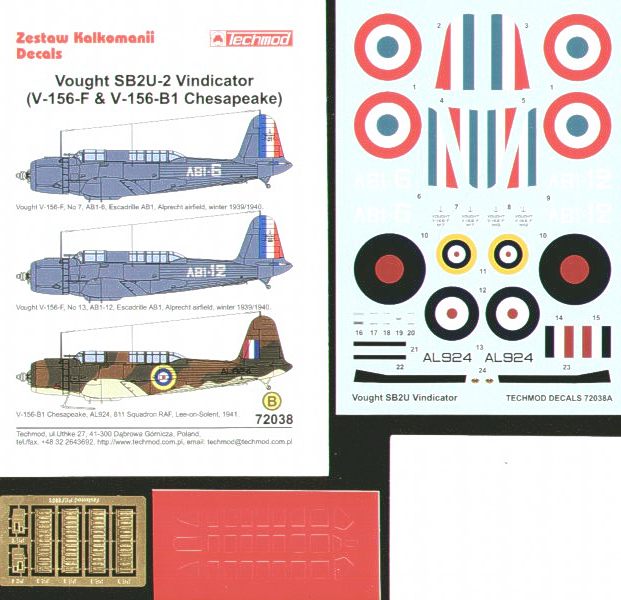 Techmod TM72038 1:72 Vought SB2U Vindicator/Chesapeake