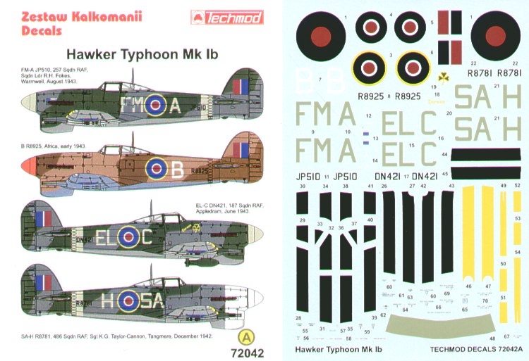 Techmod TM72042 1:72 Hawker Typhoon Mk.Ib