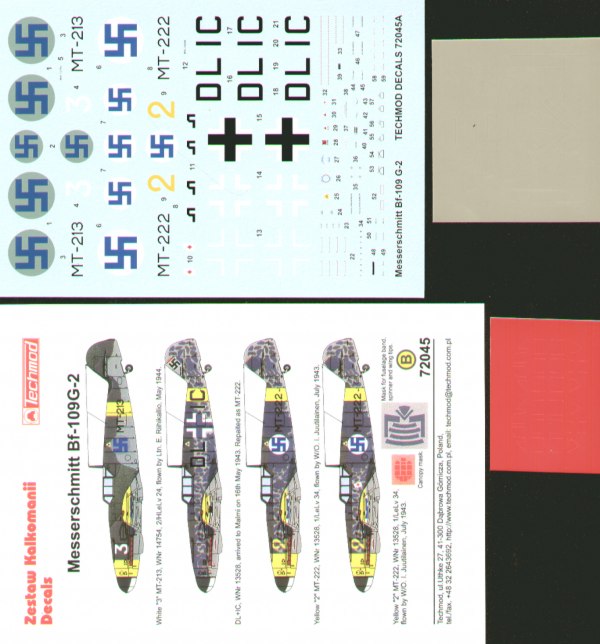 Techmod TM72045 1:72 Messerschmitt Bf-109G-2 Finnish Air Force