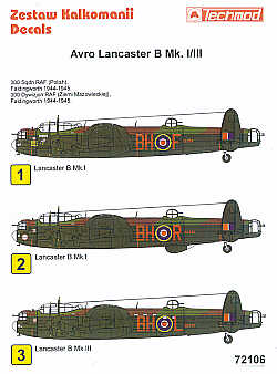 Techmod TM72106 1:72 Avro Lancaster B.I/III 300