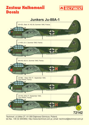 Techmod TM72142 1:72 Junkers Ju-88A-1