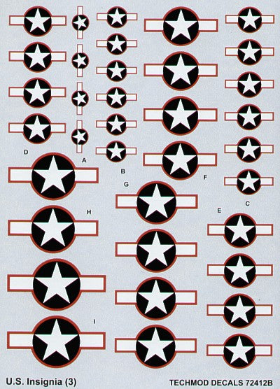 Techmod TM72412 1:72 US National Insignia 1943