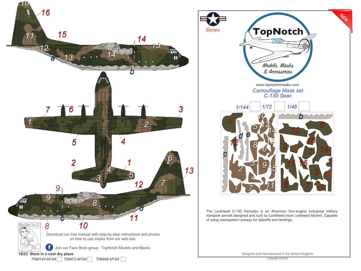 TopNotch TNM48-M194 1:48 Lockheed C-130 Hercules USAAF