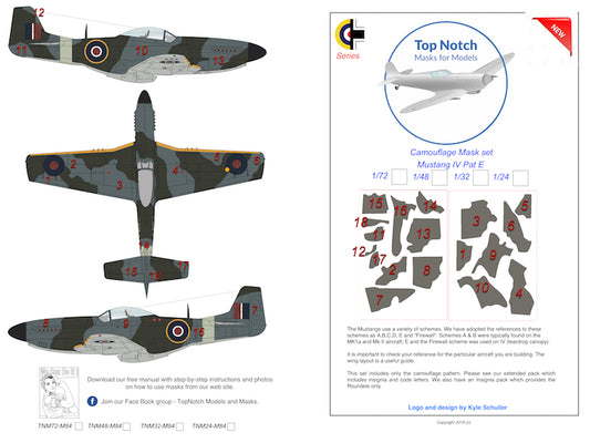TopNotch TNM24-M084 1:24 North-American P-51D Mustang IV RAF