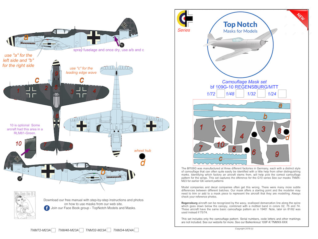 TopNotch TNM24-M170 1:24 Messerschmitt Bf-109G-10 MTT