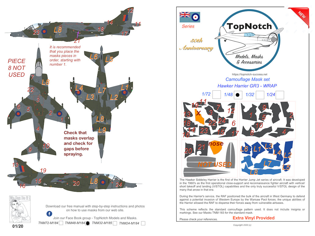 TopNotch TNM48-M184 1:48 BAe Harrier GR.3