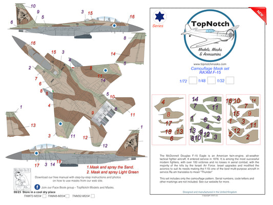 TopNotch TNM72-M204 1:72 McDonnell F-15i Eagle Ra'am IDF camouflage