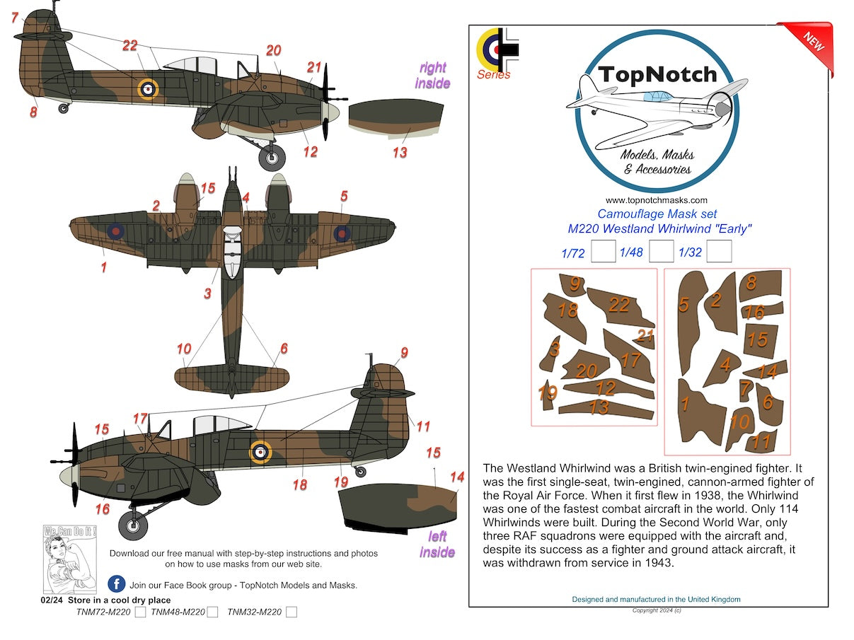 TopNotch TNM72-M220 1:72 Westland Whirlwind Early