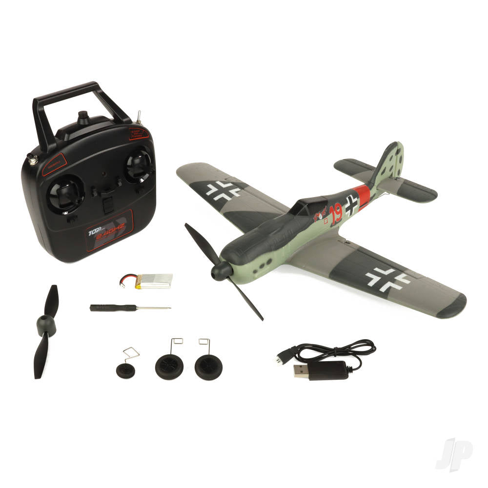 Top RC Focke-Wulf FW-190 RTF 400 RC Plane (Mode 1) 1058B1