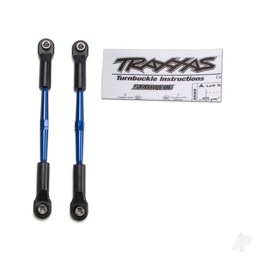Traxxas Turnbuckles, aluminium (Blue-anodised), toe links, 61mm (2 pcs) (assembled with rod ends & hollow balls) (fits Stampede) (requires 5mm aluminium wrench #5477) 2336A
