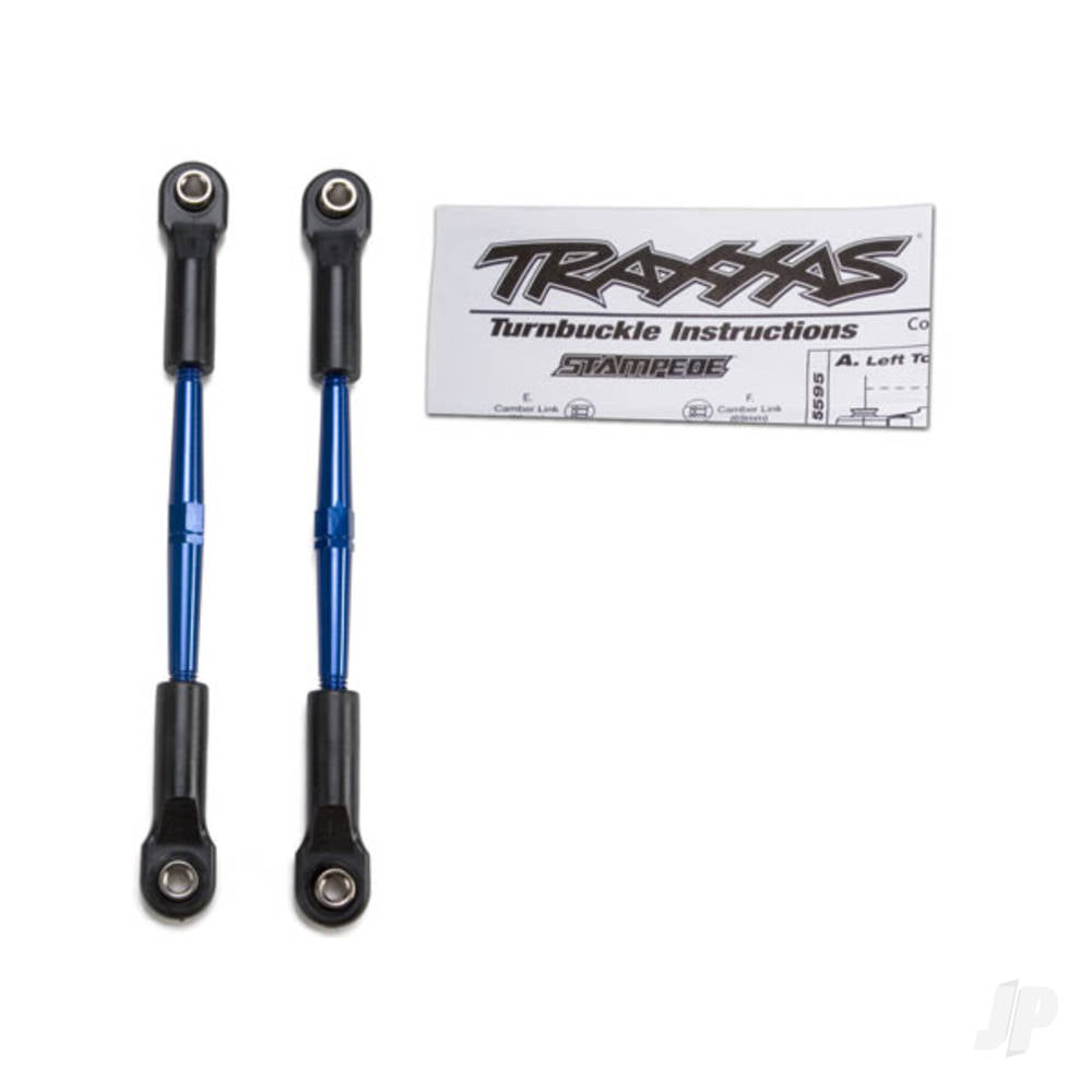 Traxxas Turnbuckles, aluminium (Blue-anodised), toe links, 61mm (2 pcs) (assembled with rod ends & hollow balls) (fits Stampede) (requires 5mm aluminium wrench #5477) 2336A