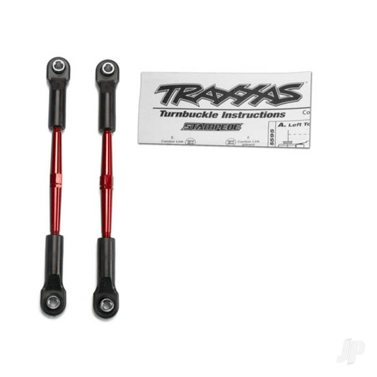 Traxxas Turnbuckles, aluminium (Red-anodised), toe links, 61mm (2 pcs) (assembled with rod ends & hollow balls) (fits Stampede) (requires 5mm aluminium wrench #5477) 2336X