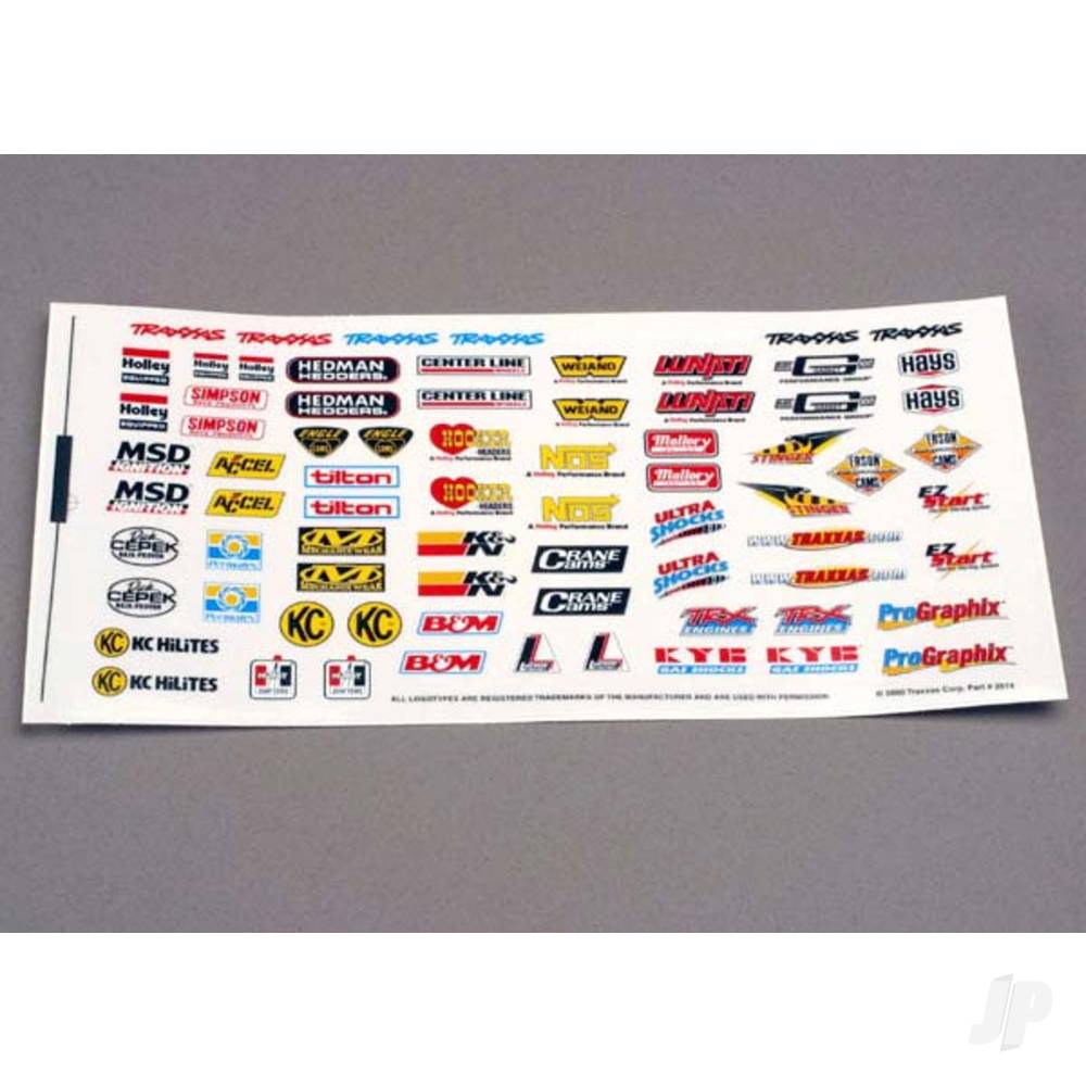 Traxxas Decal sheet, racing sponsors 2514