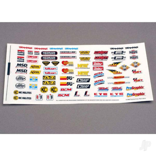 Traxxas Decal sheet, racing sponsors 2514