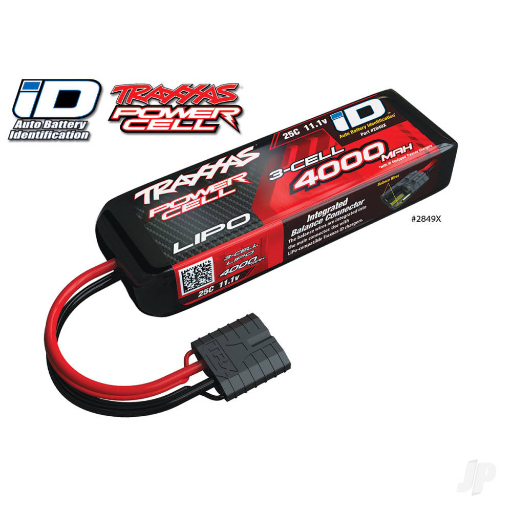 Traxxas LiPo 3S 4000mAh 11.1V 25C iD Power Cell Battery 2849X