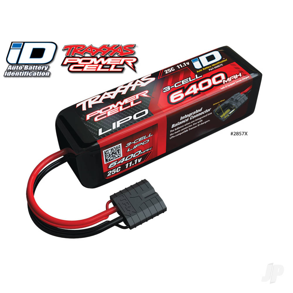 Traxxas LiPo 3S 6400mAh 11.1V 25C iD Power Cell Battery 2857X