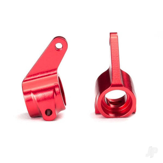 Traxxas Red anodised steering blocks (Rustler, Stampede, Bandit) 3636X