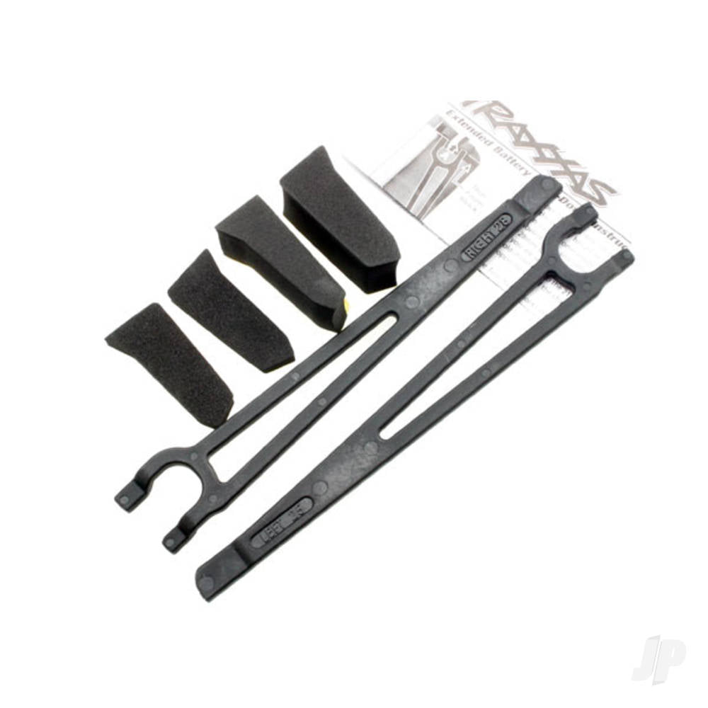 Traxxas Hold downs, battery, left & right (2 pcs) / foam spacers (4 pcs) (allows for installation of taller, multi-cell batteries) 3927X