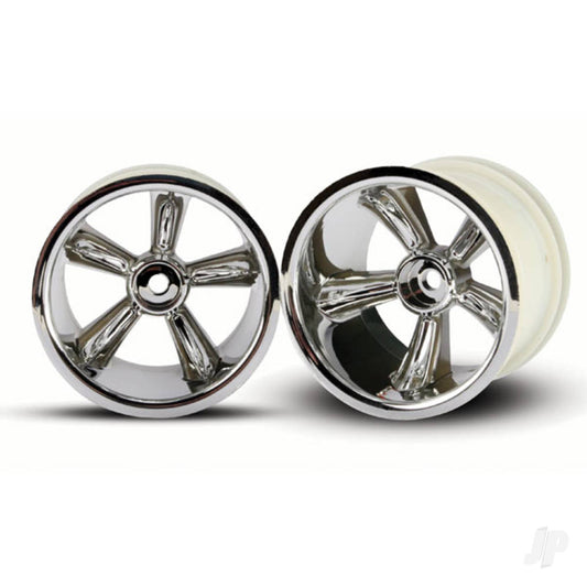 Traxxas TRX Pro-Star chrome wheels (2) (rear) (for 2.2" Tyres) 4172