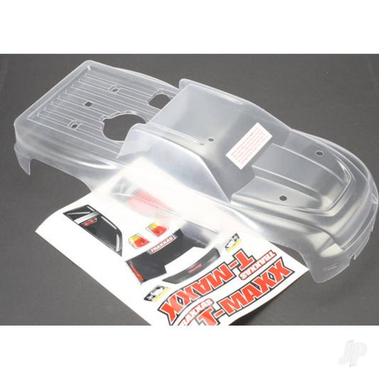 Traxxas Body, T-Maxx (Long wheelbase) (clear, requires painting) / window, lights decal sheet 4921