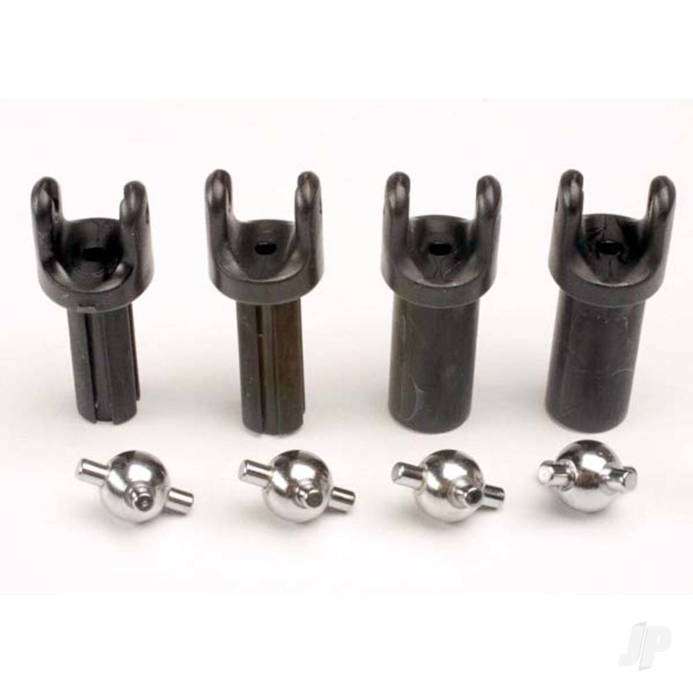 Traxxas Half shafts, Short (heavy duty) (external-splined (2 pcs) & internal-splined (2 pcs)) / metal u-joints (4 pcs) 4949X