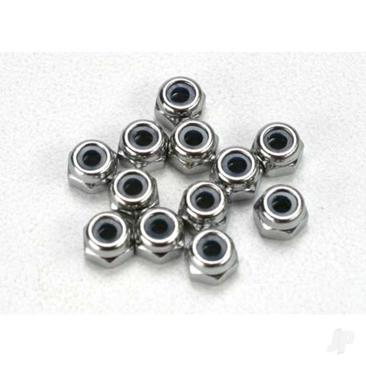 Traxxas Nuts, 2.5mm nylon locking (12 pcs) 5158