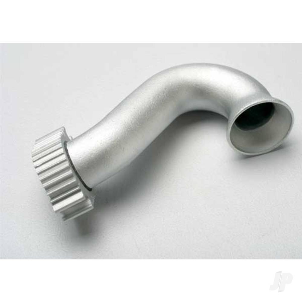 Traxxas Header, exhaust (tubular aluminium, silver-anodised) (TRX 2.5, 2.5R, 3.3) 5340