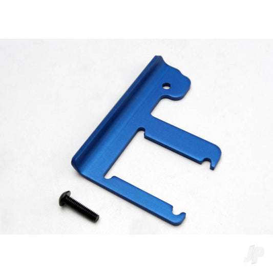 Traxxas Chassis brace, Revo (3mm 6061-T6 aluminium) (Blue-anodised) / 4x16mm BCS 5361