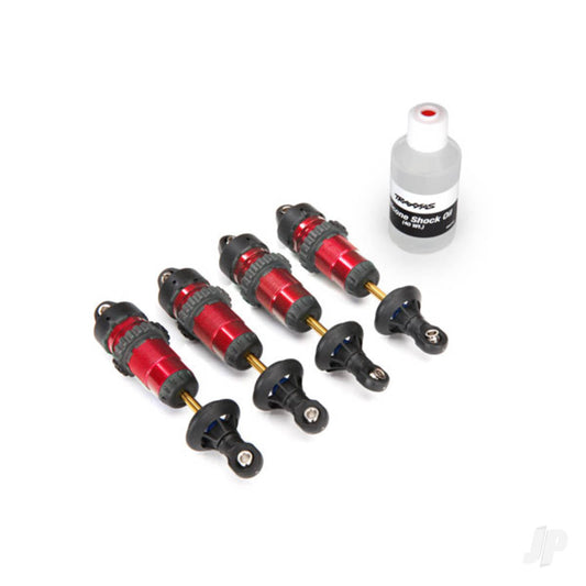 Traxxas Shocks, GTR aluminium, Red-anodised (fully assembled with out springs) (4 pcs) 5460R