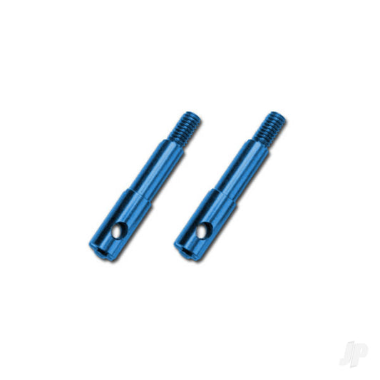Traxxas Wheel spindles, Front, 7075-T6 aluminium, Blue-anodised (left & right) 5537X