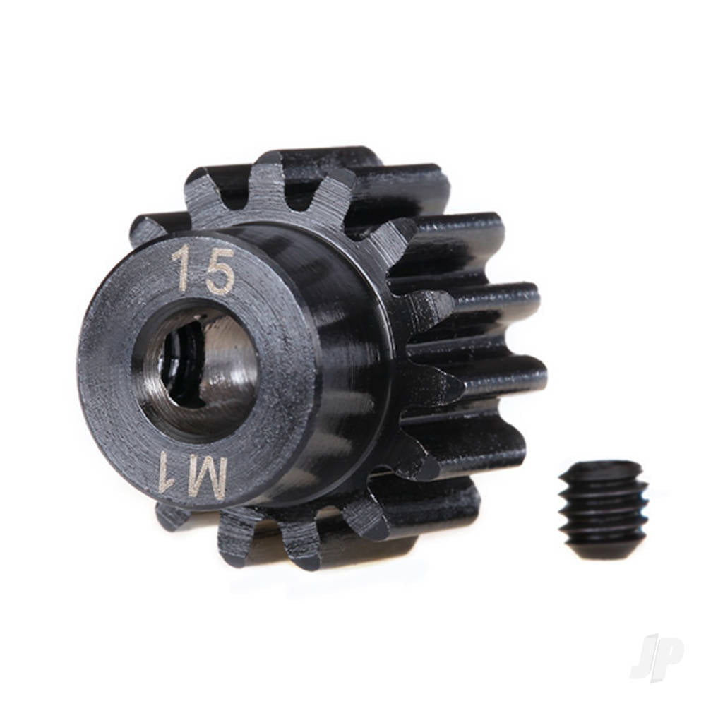 Traxxas 15-T Pinion Gear (machined) (1.0 metric pitch) Set (fits 5mm shaft) 6487R