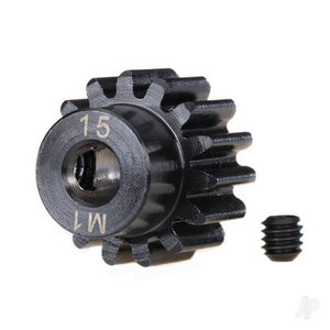 Traxxas 15-T Pinion Gear (machined) (1.0 metric pitch) Set (fits 5mm shaft) 6487R