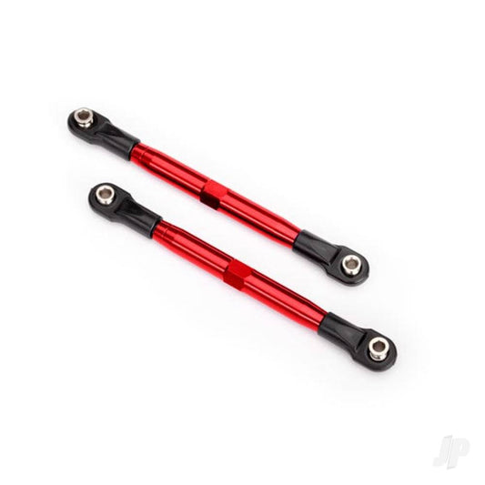 Traxxas Toe links (TUBES red-anodised, 7075-T6 Aluminium, stronger than titanium) (87mm) (2) / rod ends (4) / Aluminium wrench (1) 6742R