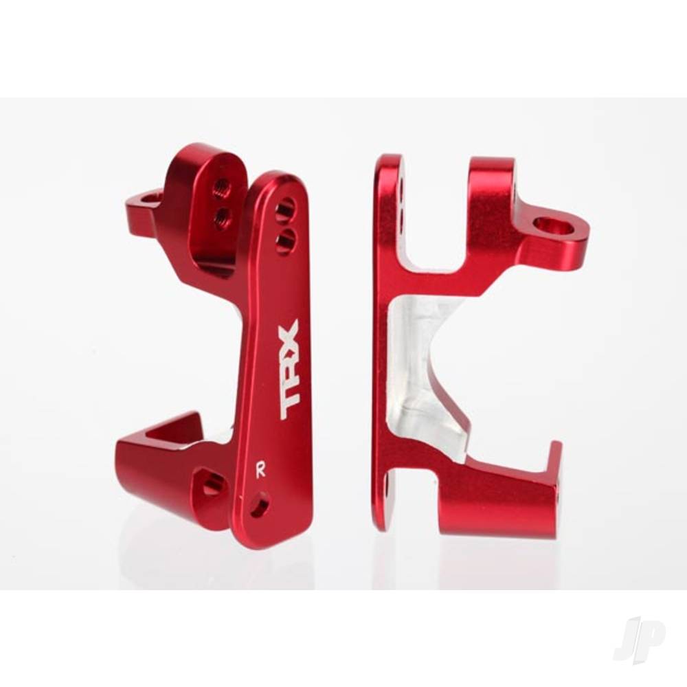 Traxxas Caster blocks (C-Hubs), 6061-T6 aluminium (Red-anodised), left & right 6832R
