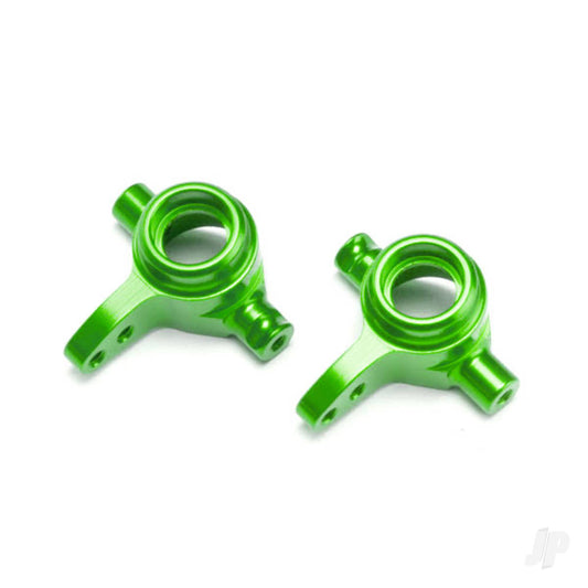 Traxxas Steering blocks, 6061-T6 aluminium (Green-anodised), left & right 6837G