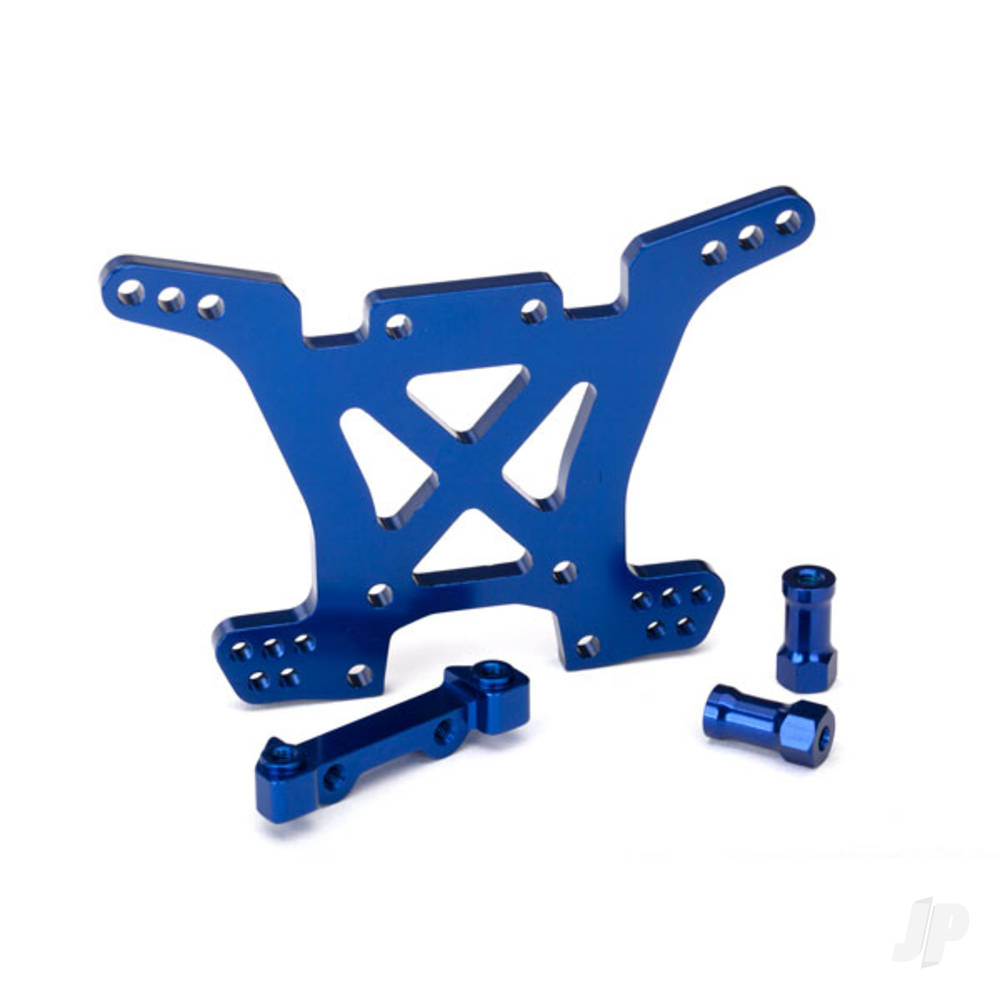 Traxxas Shock tower, Rear, 7075-T6 aluminium (Blue-anodised) 6838X