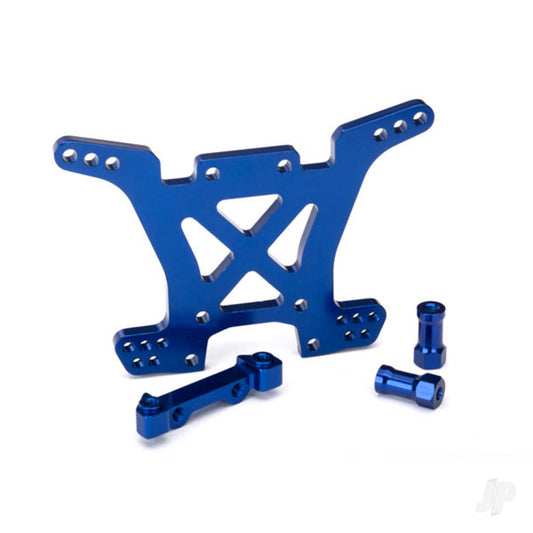 Traxxas Shock tower, Rear, 7075-T6 aluminium (Blue-anodised) 6838X