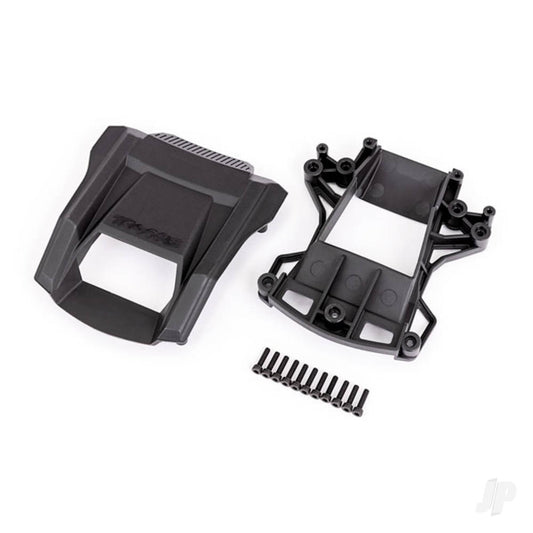 Traxxas Skid pads (hood scoop)/ mount/ 3x12mm CS (11) (attaches to #7812 body) 7814