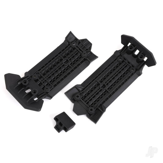 Traxxas Skid plate, front (1), rear (1)/ rubber impact cushion (1) 7844