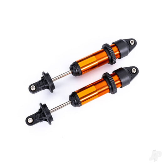 Traxxas Shocks, GTX, medium (aluminium, orange-anodised) (fully assembled w/o springs) (2) 7861T