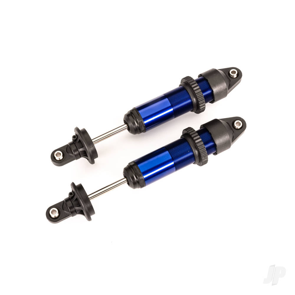 Traxxas Shocks, GTX, medium (aluminium, blue-anodised) (fully assembled w/o springs) (2) 7861
