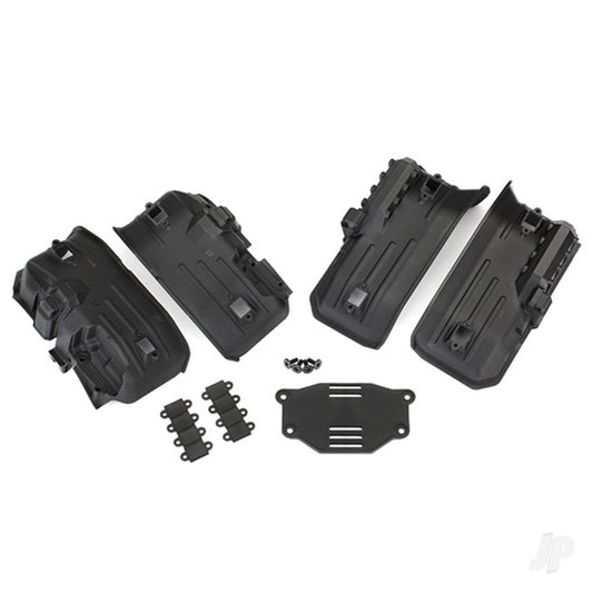 Traxxas Fenders, inner, Front & Rear (2 each) / rock light covers (8 pcs) / battery plate / 3x8 flat-head screws (4 pcs) 8072