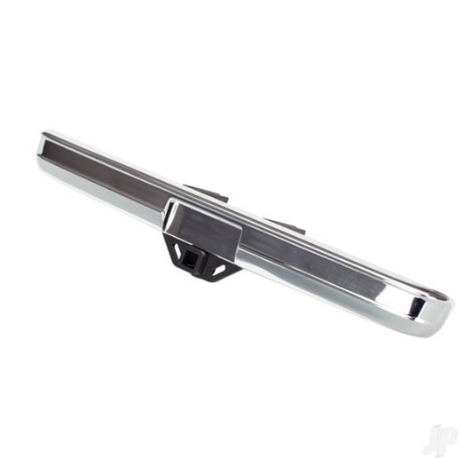 Traxxas Bumper, Rear (chrome) / bumper mount / 3x8 BCS (2 pcs) 8136