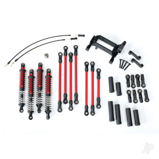 Traxxas Long Arm Lift Kit, TRX-4, complete (includes Red powder coated links, Red-anodised shocks) 8140R