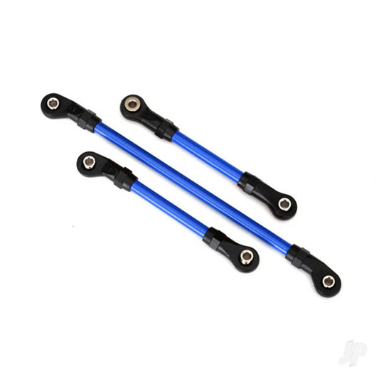 Traxxas Steering link, 5x117mm (1pc) / draglink, 5x60mm (1pc) / panhard link, 5x63mm (Blue powder coated Steel) (assembled with hollow balls) (for use with #8140X TRX-4 Long Arm Lift Kit) 8146X