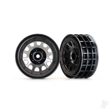 Traxxas Wheels, Method 105 2.2" (black chrome, beadlock) (beadlock rings sold separately) 8171
