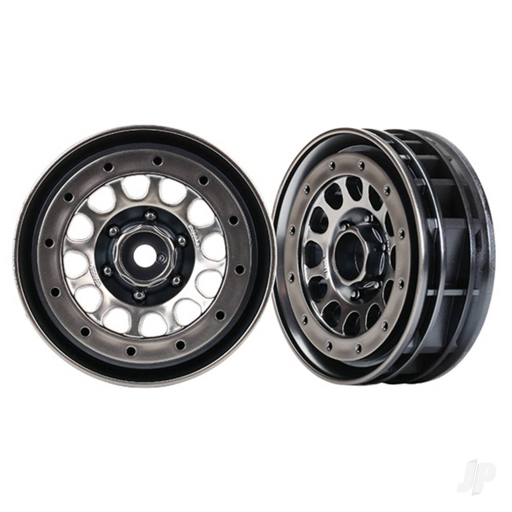 Traxxas Wheels, Method 105 1.9" (black chrome, beadlock) (beadlock rings sold separately) 8173