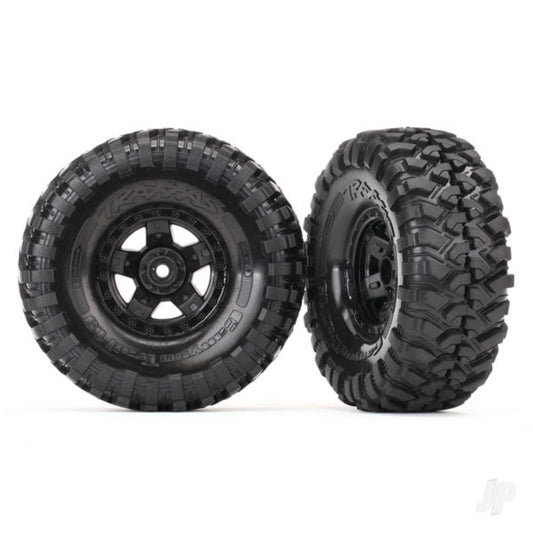Traxxas Tyres and wheels, assembled, glued (TRX-4 Sport 1.9" wheels, Canyon Trail 4.6x1.9" Tyres) (2) 8179