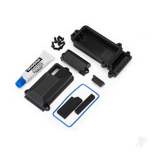 Traxxas Box, receiver (sealed) / wire cover / foam pads / silicone grease / 3x8 BCS (5 pcs) / 2.5x8 CS (2 pcs) 8224