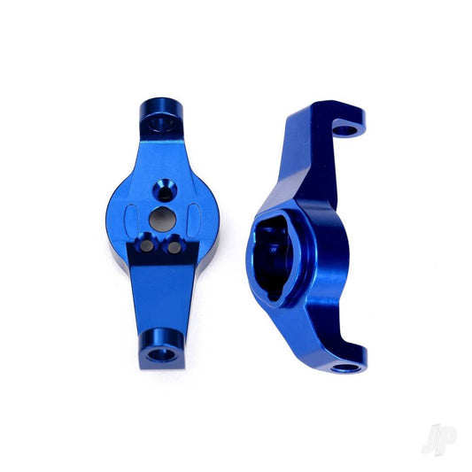 Traxxas Caster blocks, 6061-T6 aluminium (Blue-anodised), left and right 8232X